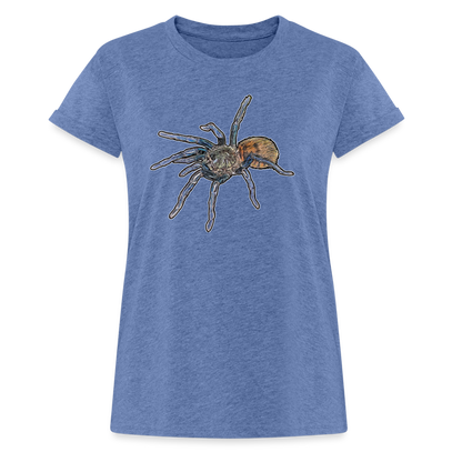 Frauen Oversized T-Shirt Chromatopelma cyaneopubescens - Denim meliert