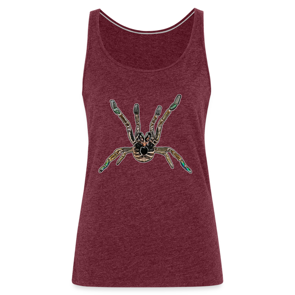 Frauen Tank Top Pterinochilus murinus tcf - Bordeauxrot meliert