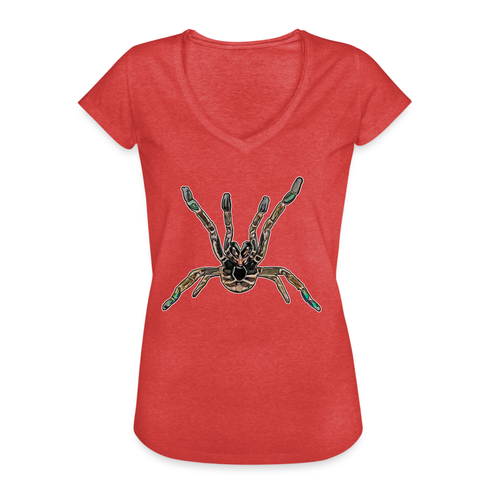 Frauen Vintage T-Shirt Pterinochilus murinus tcf - Rot meliert