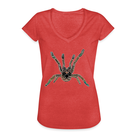 Frauen Vintage T-Shirt Pterinochilus murinus tcf - Rot meliert
