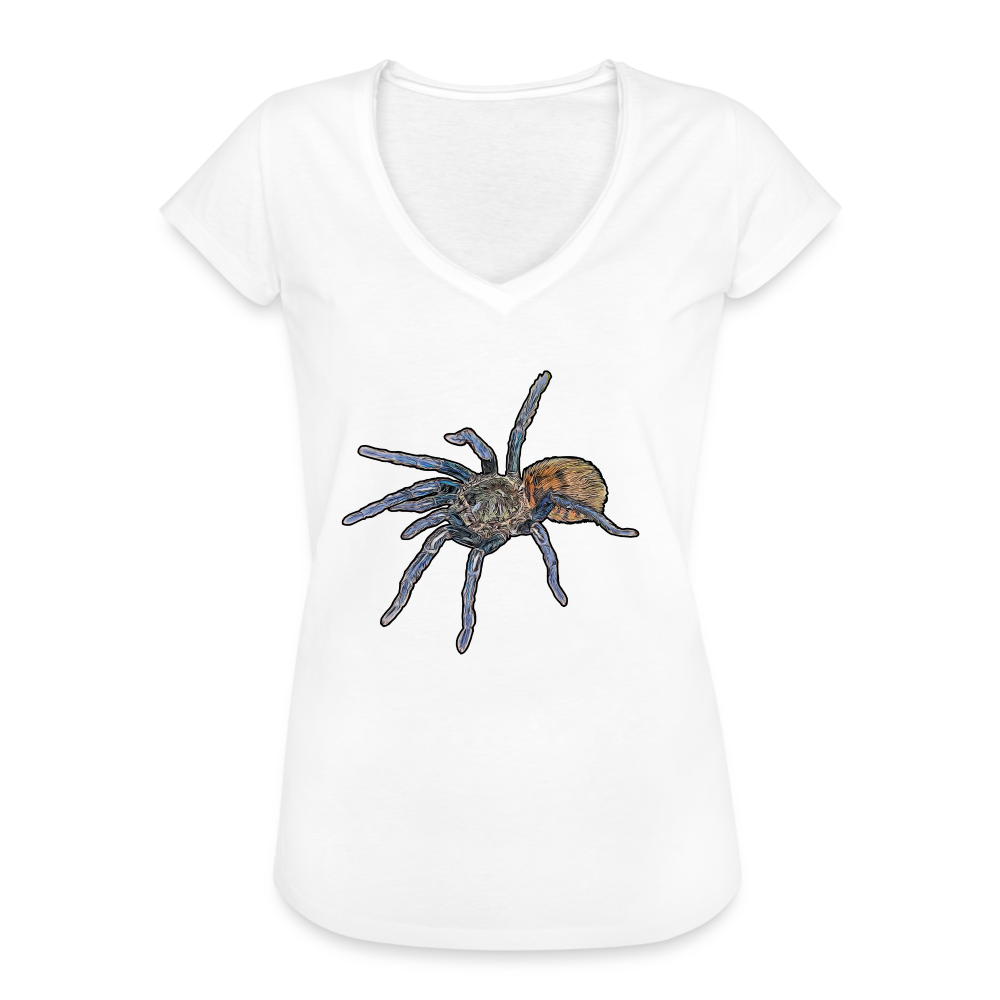 Frauen Vintage T-Shirt Chromatopelma cyaneopubescens - weiß