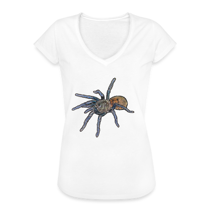 Frauen Vintage T-Shirt Chromatopelma cyaneopubescens - weiß