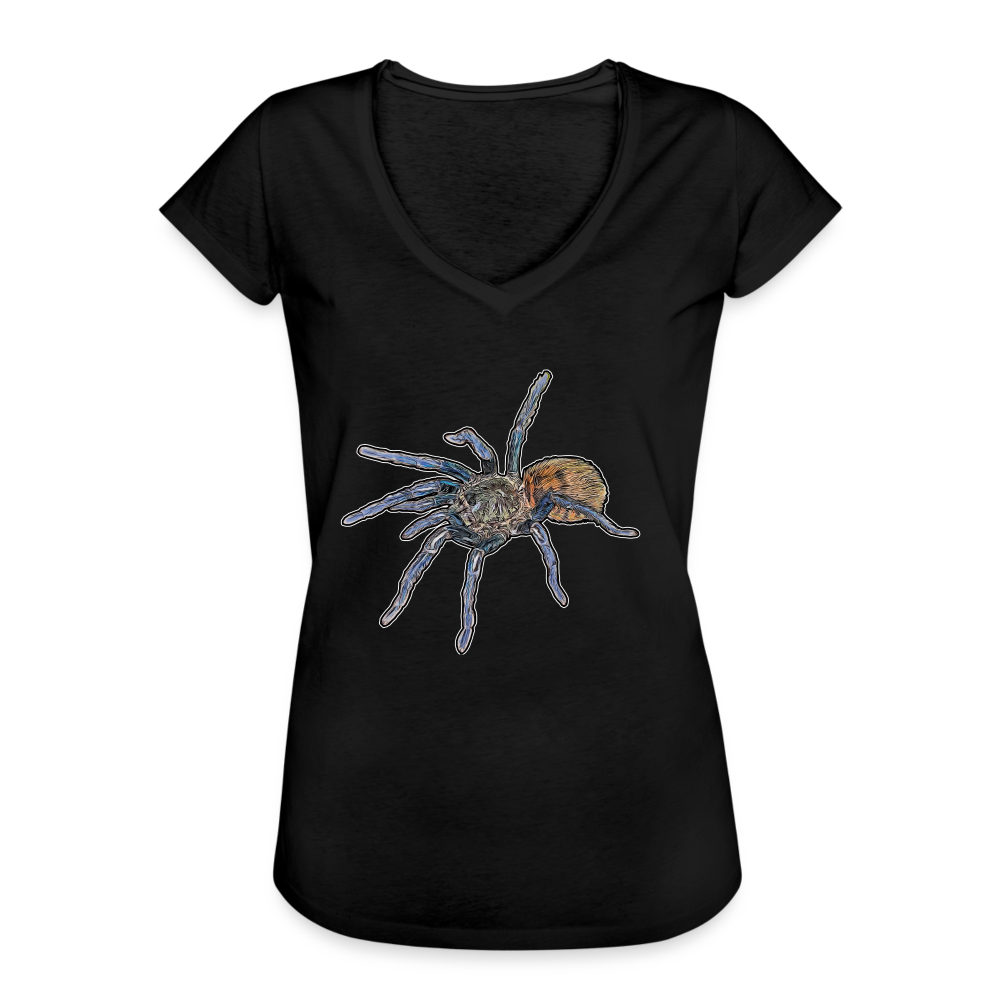 Frauen Vintage T-Shirt Chromatopelma cyaneopubescens - Schwarz