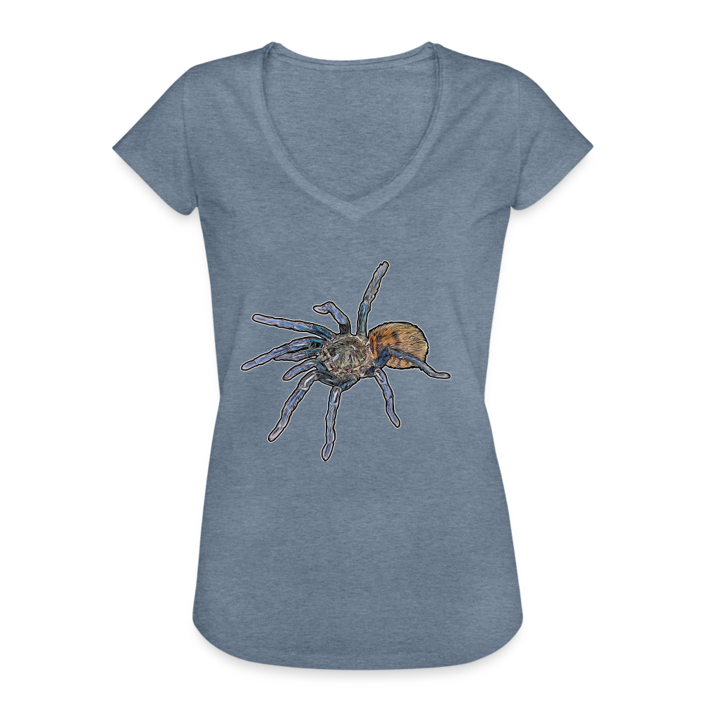 Frauen Vintage T-Shirt Chromatopelma cyaneopubescens - Vintage Denim