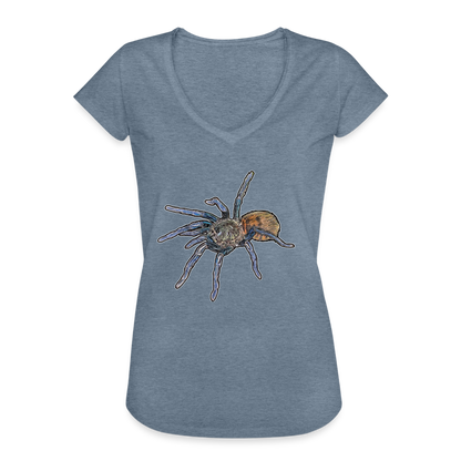 Frauen Vintage T-Shirt Chromatopelma cyaneopubescens - Vintage Denim