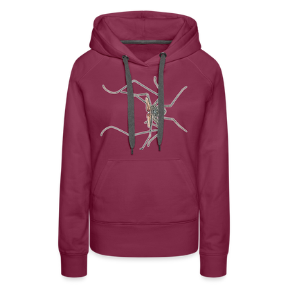 Frauen Hoodie Euphrynichus bacillifer - Bordeaux