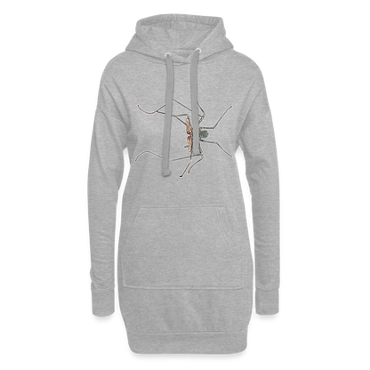Hoodie-Kleid Euphrynichus bacillifer - Grau meliert