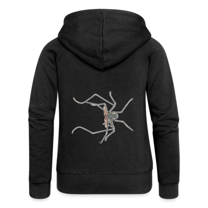 Frauen Zip-Hoodie Euphrynichus bacillifer - Schwarz