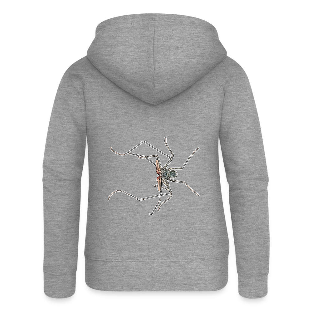 Frauen Zip-Hoodie Euphrynichus bacillifer - Grau meliert