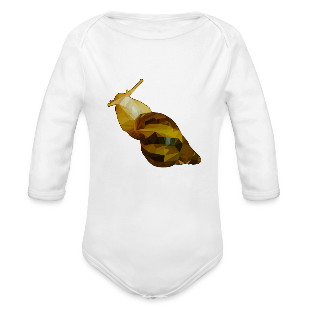 Baby Body lang Achatina reticulata Low Poly - weiß