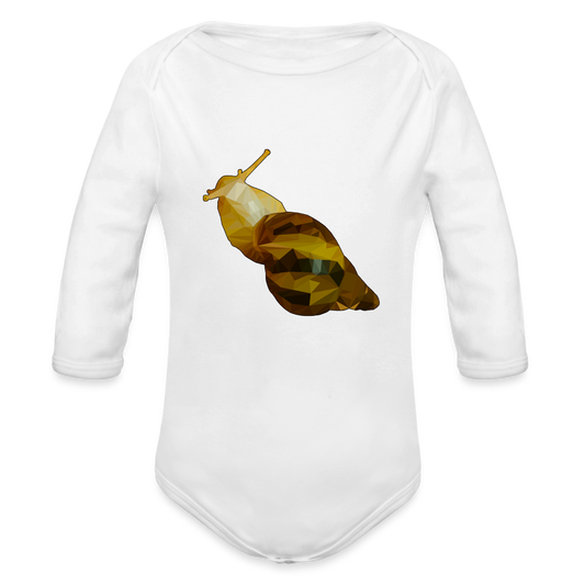 Baby Body lang Achatina reticulata Low Poly - weiß