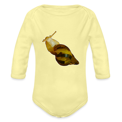 Baby Body lang Achatina reticulata Low Poly - Hellgelb
