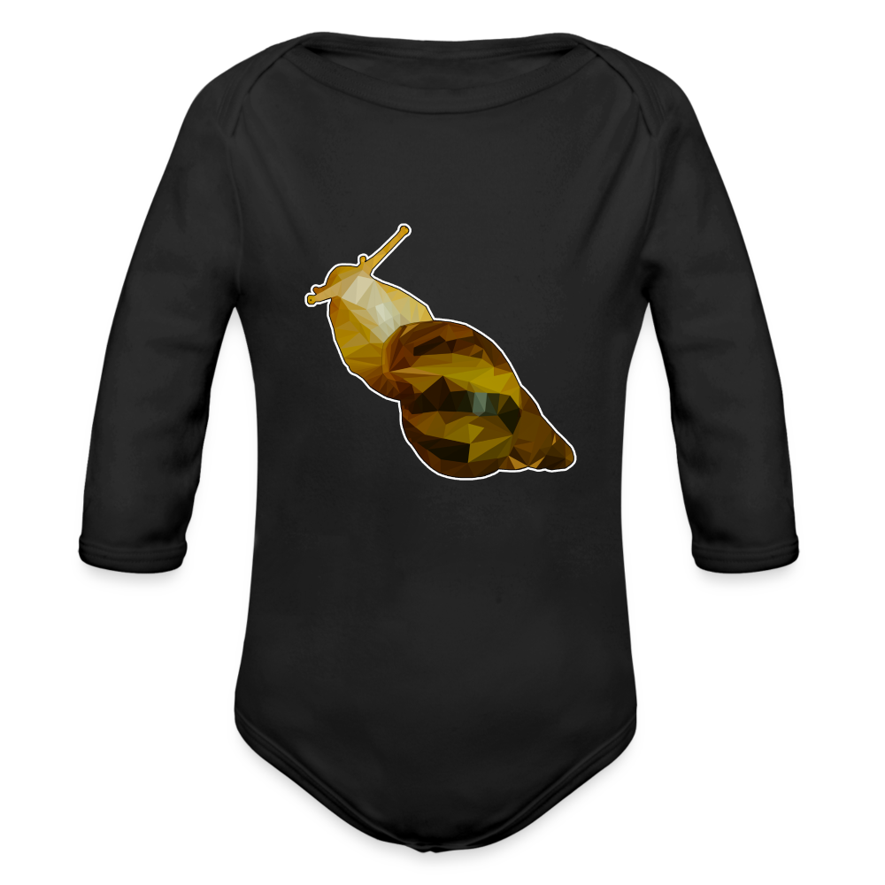 Baby Body lang Achatina reticulata Low Poly - Schwarz