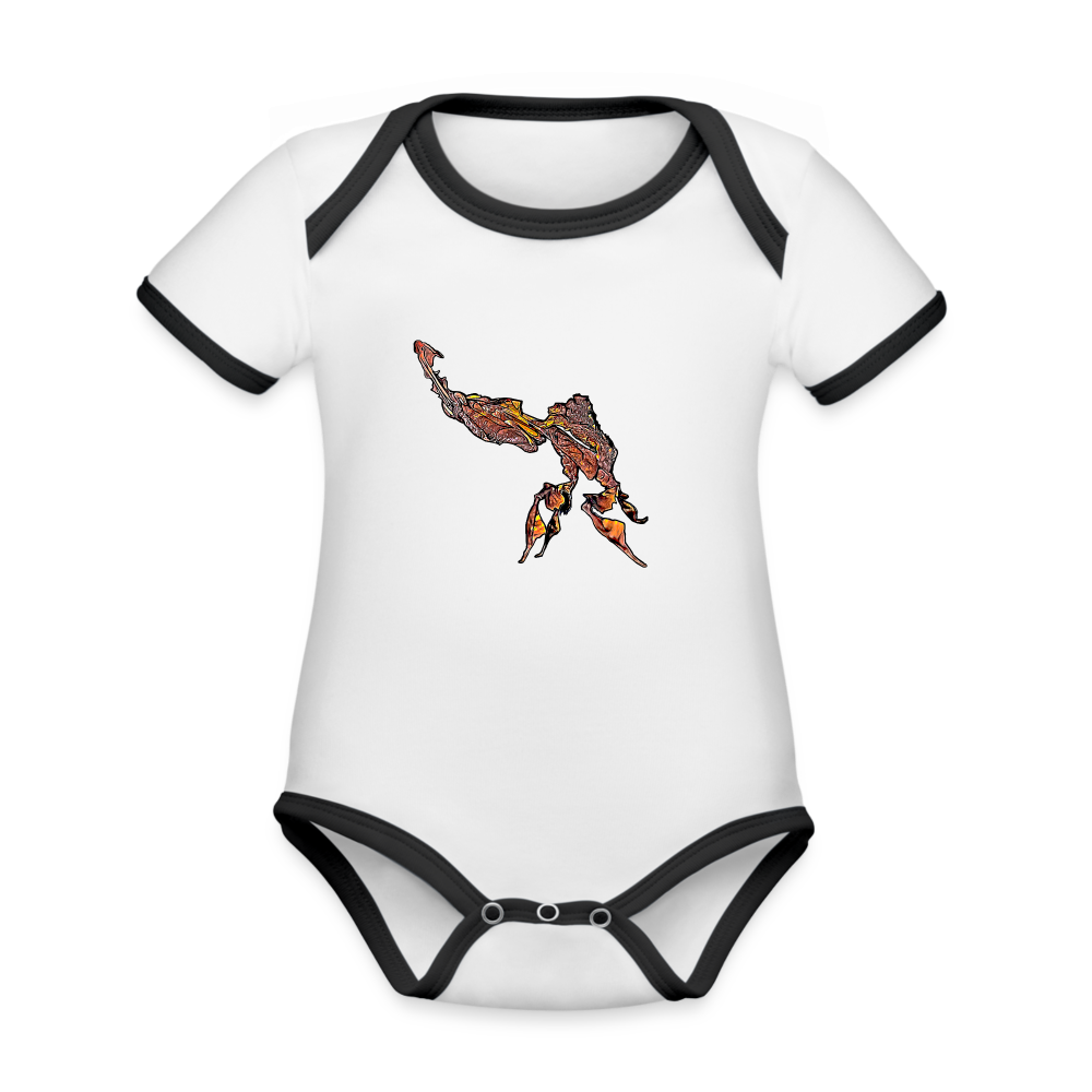 Baby Kontrastbody kurz Phyllocrania paradoxa male - Weiß/Schwarz