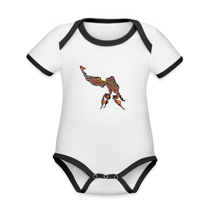 Baby Kontrastbody kurz Phyllocrania paradoxa male - Weiß/Schwarz