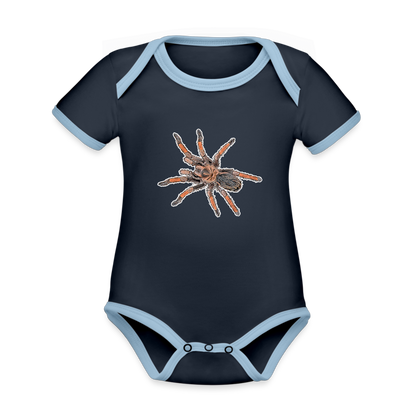 Baby Kontrastbody kurz Brachypelma emilia - Navy/Himmelblau