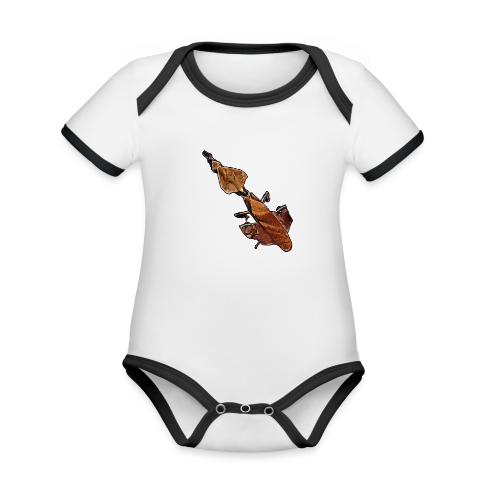 Baby Kontrastbody kurz Phyllocrania paradoxa female - Weiß/Schwarz