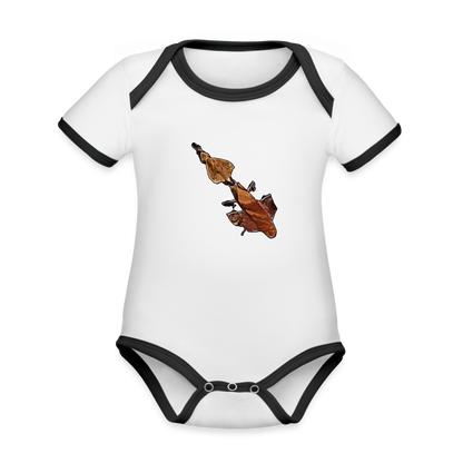 Baby Kontrastbody kurz Phyllocrania paradoxa female - Weiß/Schwarz