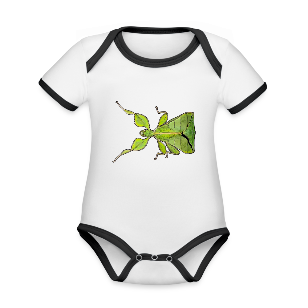 Baby Kontrastbody kurz Phyllium philippinicum female - Weiß/Schwarz