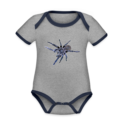Baby Kontrastbody kurz Pterinopelma sazimai - Grau meliert/Navy