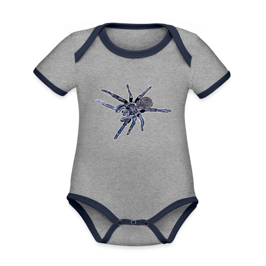 Baby Kontrastbody kurz Pterinopelma sazimai - Grau meliert/Navy