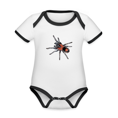 Baby Kontrastbody kurz Cyriocosmus elegans - Weiß/Schwarz