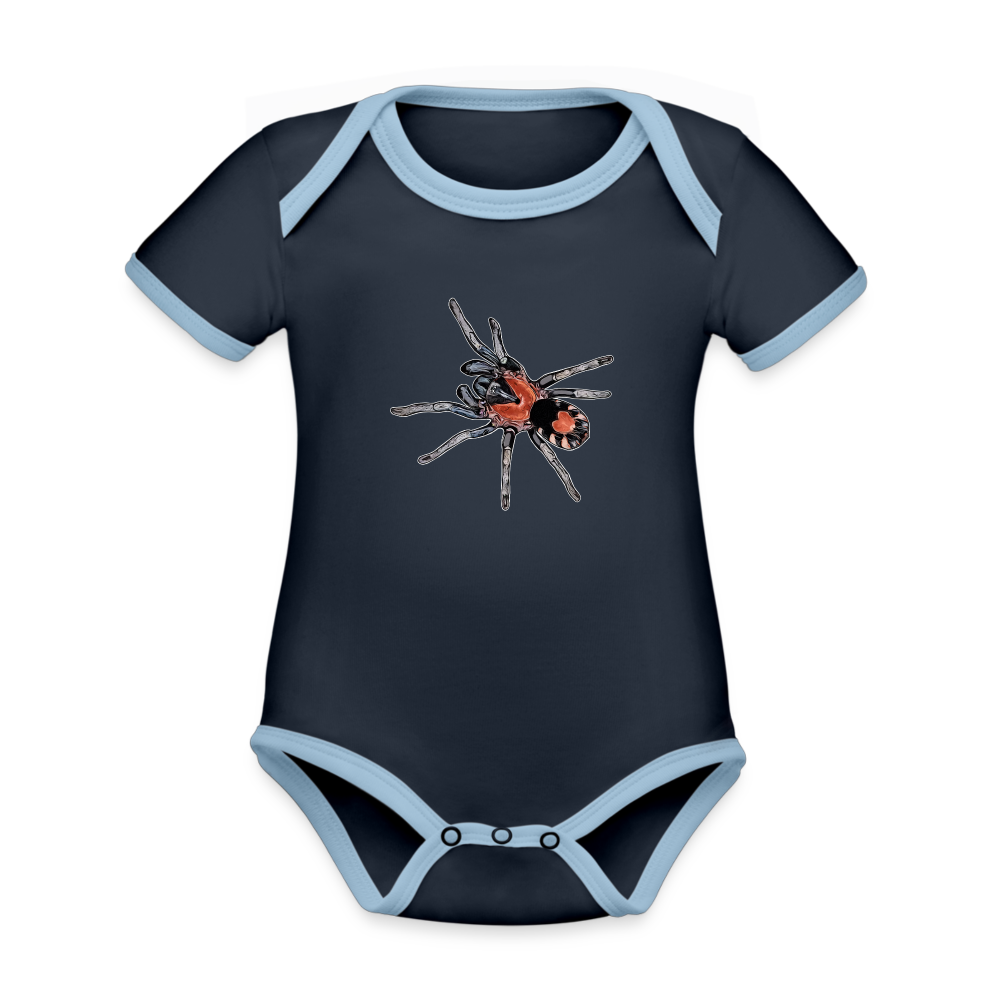 Baby Kontrastbody kurz Cyriocosmus elegans - Navy/Himmelblau