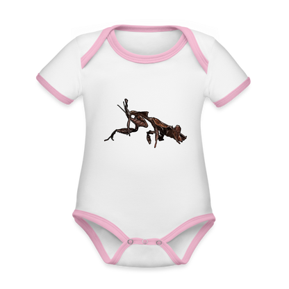 Baby Kontrastbody kurz Phyllocrania paradoxa female 2 - Weiß/Rose