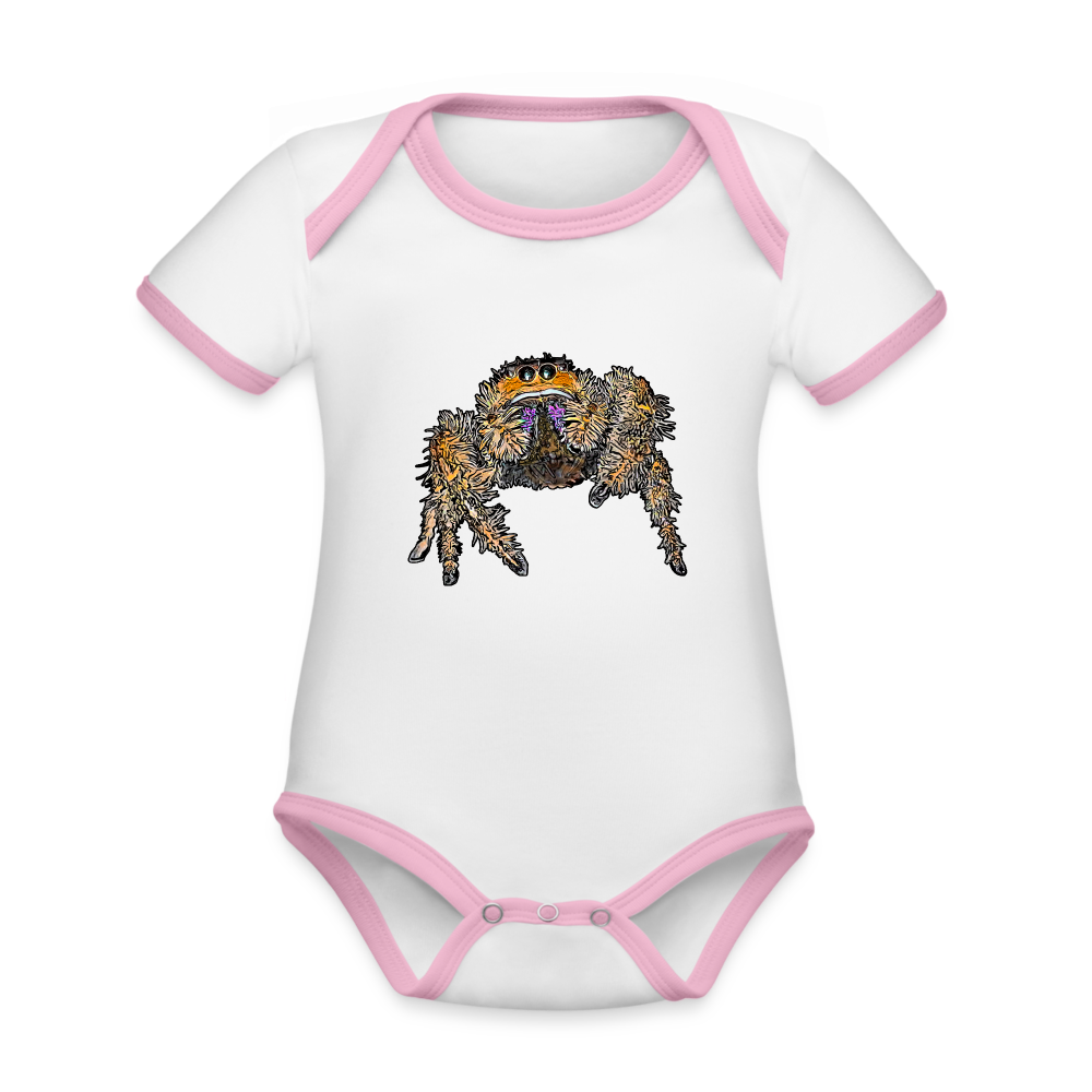 Baby Kontrastbody kurz Phidippus regius Everglades female - Weiß/Rose