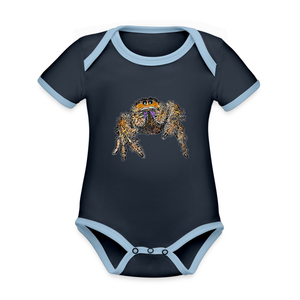 Baby Kontrastbody kurz Phidippus regius Everglades female - Navy/Himmelblau