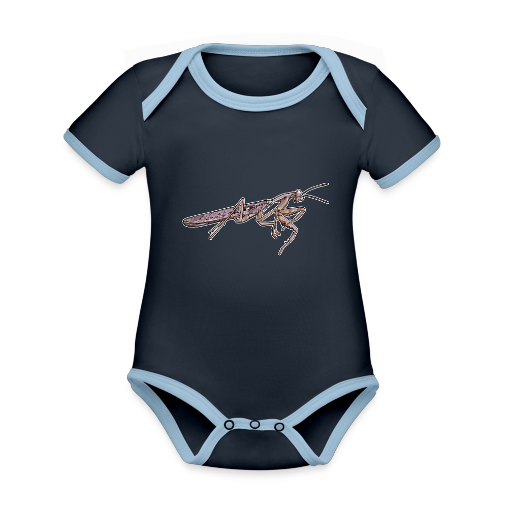 Baby Kontrastbody kurz Rhombodera kirbyi male - Navy/Himmelblau