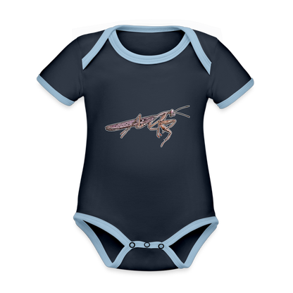 Baby Kontrastbody kurz Rhombodera kirbyi male - Navy/Himmelblau