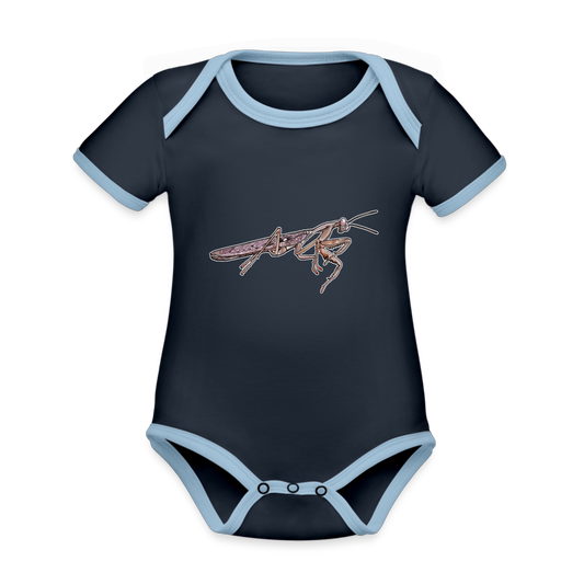 Baby Kontrastbody kurz Rhombodera kirbyi male - Navy/Himmelblau