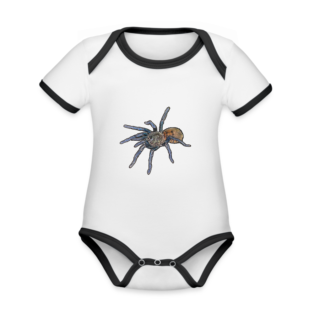 Baby Kontrastbody kurz Chromatopelma cyaneopubescens - Weiß/Schwarz