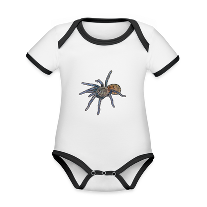 Baby Kontrastbody kurz Chromatopelma cyaneopubescens - Weiß/Schwarz