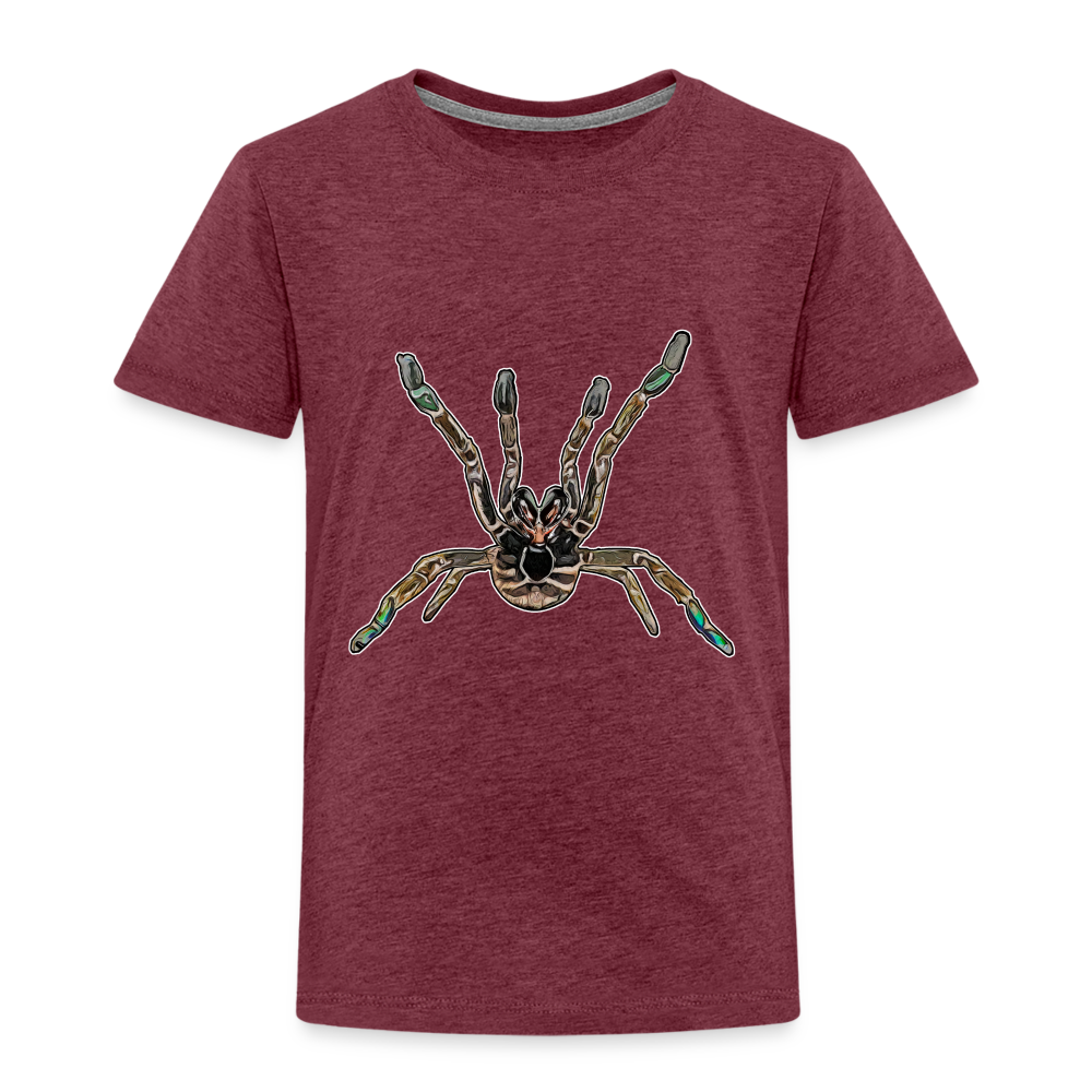 Kinder Basic T-Shirt Pterinochilus murinus tcf - Bordeauxrot meliert