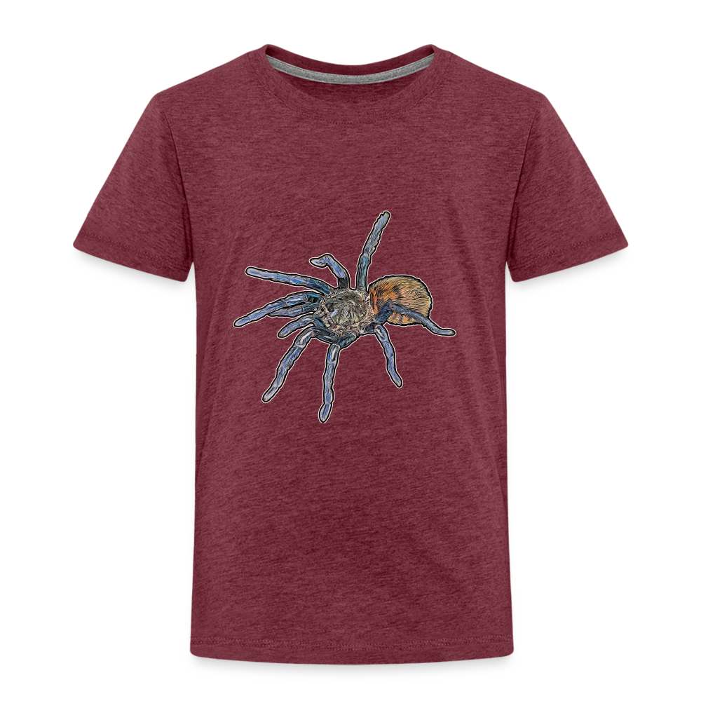 Kinder Basic T-Shirt Chromatopelma cyaneopubescens - Bordeauxrot meliert