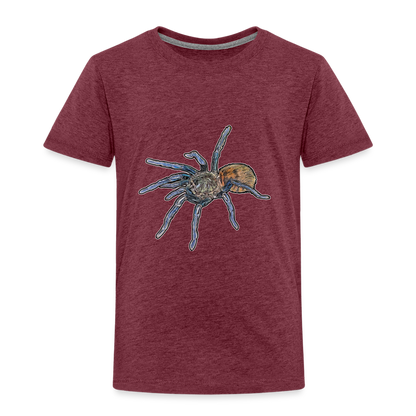 Kinder Basic T-Shirt Chromatopelma cyaneopubescens - Bordeauxrot meliert