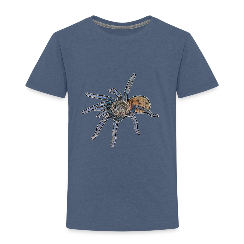 Kinder Basic T-Shirt Chromatopelma cyaneopubescens - Blau meliert