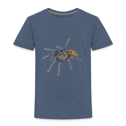 Kinder Basic T-Shirt Chromatopelma cyaneopubescens - Blau meliert
