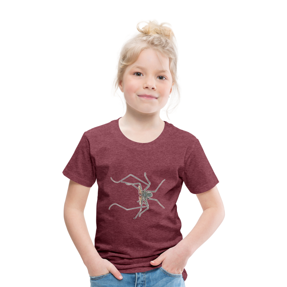 Kinder Basic T-Shirt Euphrynichus bacillifer - Bordeauxrot meliert