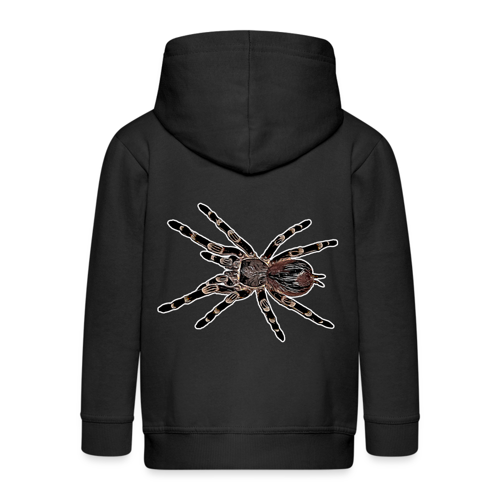 Kinder/ Teenager Zip-Hoodie Acanthoscurria geniculata - Schwarz