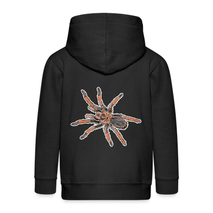 Kinder/ Teenager Zip-Hoodie Brachypelma emilia - Schwarz