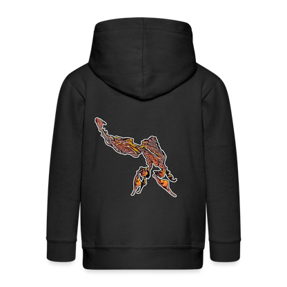 Kinder/ Teenager Zip-Hoodie Phyllocrania paradoxa male - Schwarz