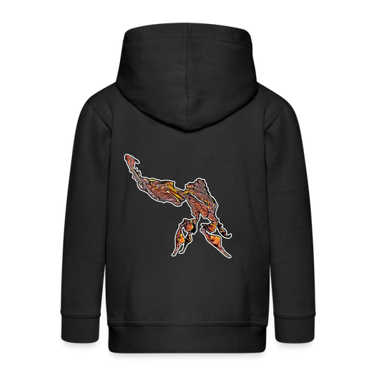 Kinder/ Teenager Zip-Hoodie Phyllocrania paradoxa male - Schwarz
