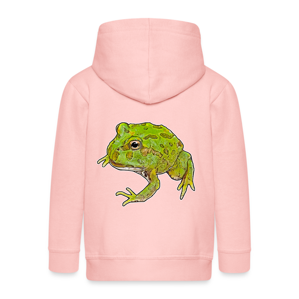 Kinder/ Teenager Zip-Hoodie Ceratophrys cranwelli Peppermint Blue - Kristallrosa