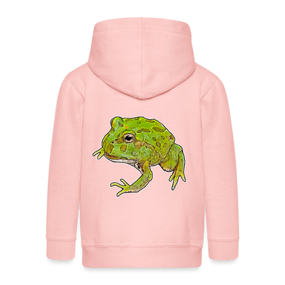 Kinder/ Teenager Zip-Hoodie Ceratophrys cranwelli Peppermint Blue - Kristallrosa