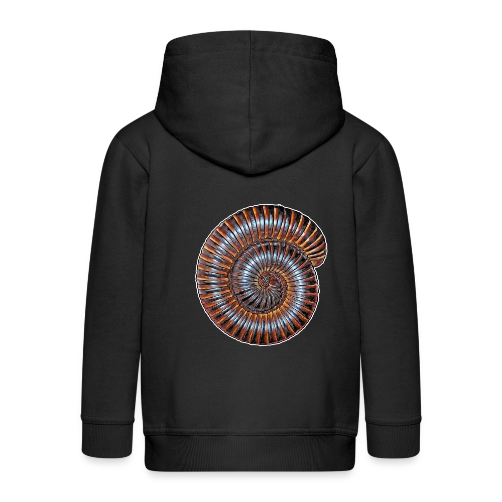 Kinder/ Teenager Zip-Hoodie Archispirostreptus gigas - Schwarz