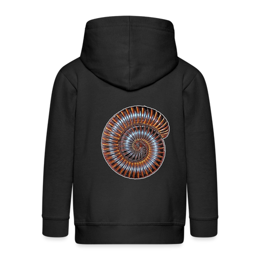 Kinder/ Teenager Zip-Hoodie Archispirostreptus gigas - Schwarz