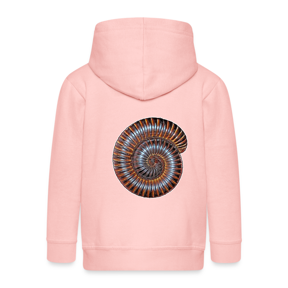 Kinder/ Teenager Zip-Hoodie Archispirostreptus gigas - Kristallrosa
